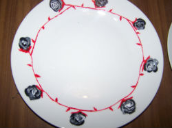 assiettes décoration au choix decors peint à la main