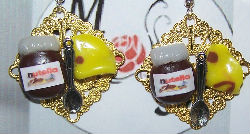 boucles d'oreilles crèpes et nutella