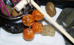 Boucles d'oreilles craquelées orange