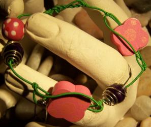 Bracelet enfant élastique & bois