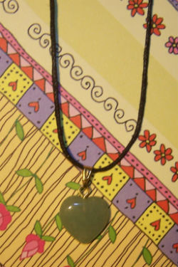Collier pendentif coeur aventurine