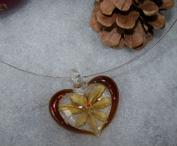 collier coeur style murano