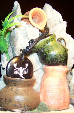 collier en os de bovin signe zodiaque