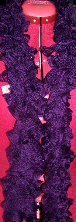 Echarpe laine cancan adulte violette