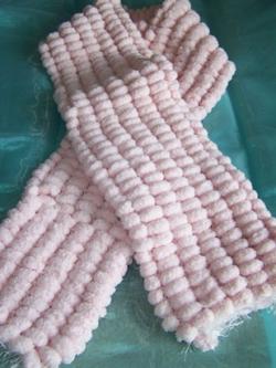 Echarpe laine pompon adulte