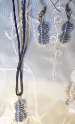 Parure cages bleu ciel cristal